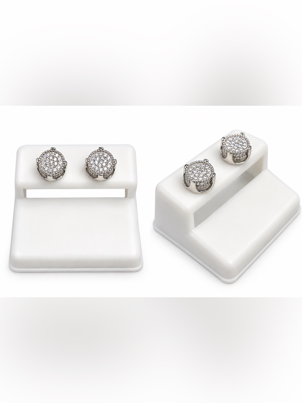 Moissanite‎ Diamond 925 Sterling  Silver Stud Earrings UNISEX